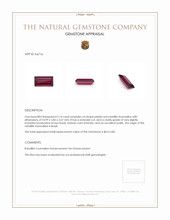 2.14 Ct. Rubellite Tourmaline from Brazil Appraisal