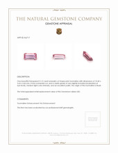 2.12 Ct. Pink Tourmaline from Brazil Appraisal