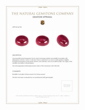 36.44 Ct. Cabochon Rubellite Tourmaline from Mozambique Appraisal