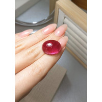 36.44 Ct. Cabochon Rubellite Tourmaline from Mozambique Life Style