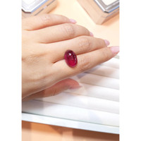 9.48 Ct. Cabochon Rubellite Tourmaline from Brazil Life Style