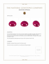 19.33 Ct. Cabochon Rubellite Tourmaline from Brazil Appraisal