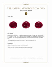 17.70 Ct. Red Cabochon Rubellite Tourmaline from Brazil Appraisal