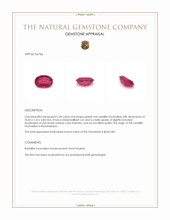 2.44 Ct. Pinkish Red Rubellite Tourmaline from Mozambique Appraisal