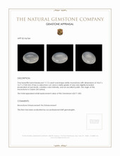 17.12 Ct. White Cabochon Moonstone from Ceylon (Sri Lanka) Appraisal