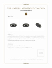 21.93 Ct. Black Cabochon Moonstone from Ceylon (Sri Lanka) Appraisal