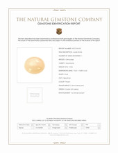 10.06 Ct. Yellow Cabochon Moonstone from Ceylon (Sri Lanka) Scan Report