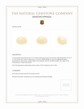 14.12 Ct. Yellow Cabochon Moonstone from Ceylon (Sri Lanka) Appraisal