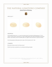 11.13 Ct. Cabochon Moonstone from Ceylon (Sri Lanka) Appraisal