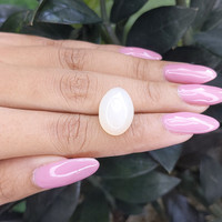 11.13 Ct. Cabochon Moonstone from Ceylon (Sri Lanka) Life Style