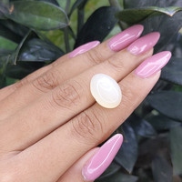 11.13 Ct. Cabochon Moonstone from Ceylon (Sri Lanka) Life Style