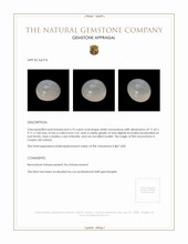 6.73 Ct. White Cabochon Moonstone from Ceylon (Sri Lanka) Appraisal