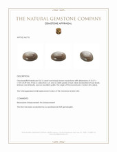 26.15 Ct. Brown Cabochon Moonstone from Ceylon (Sri Lanka) Appraisal