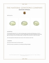 19.21 Ct. Green Cabochon Moonstone from Ceylon (Sri Lanka) Appraisal