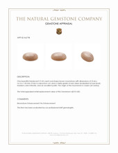 21.05 Ct. Cabochon Moonstone from Ceylon (Sri Lanka) Appraisal