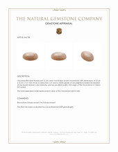 21.05 Ct. Cabochon Moonstone from Ceylon (Sri Lanka) Appraisal