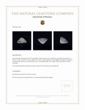 4.20 Ct. Semi-Black Opal from Australia Appraisal