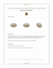 13.43 Ct. Cabochon Moonstone from Ceylon (Sri Lanka) Appraisal