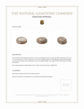 29.75 Ct. Brown Cabochon Moonstone from Ceylon (Sri Lanka) Appraisal