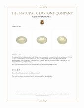 14.20 Ct. Cabochon Moonstone from Ceylon (Sri Lanka) Appraisal