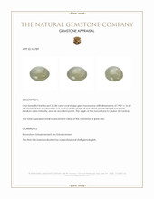 20.38 Ct. Grey Cabochon Moonstone from Ceylon (Sri Lanka) Appraisal