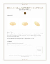 11.01 Ct. Cabochon Moonstone from Ceylon (Sri Lanka) Appraisal