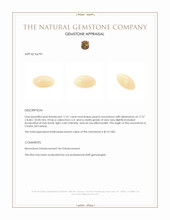 11.01 Ct. Cabochon Moonstone from Ceylon (Sri Lanka) Appraisal