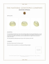 12.46 Ct. Cabochon Moonstone from Ceylon (Sri Lanka) Appraisal