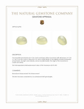 12.46 Ct. Cabochon Moonstone from Ceylon (Sri Lanka) Appraisal