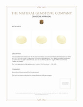 10.59 Ct. Cabochon Moonstone from Ceylon (Sri Lanka) Appraisal