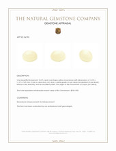 10.59 Ct. Cabochon Moonstone from Ceylon (Sri Lanka) Appraisal