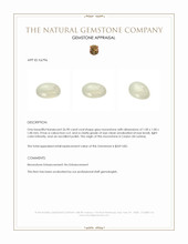 26.90 Ct. Cabochon Moonstone from Ceylon (Sri Lanka) Appraisal