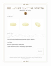 12.05 Ct. Yellow Cabochon Moonstone from Ceylon (Sri Lanka) Appraisal