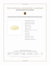 12.05 Ct. Yellow Cabochon Moonstone from Ceylon (Sri Lanka) Scan Report