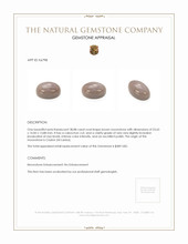 38.88 Ct. Cabochon Moonstone from Ceylon (Sri Lanka) Appraisal