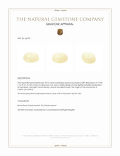 18.72 Ct. Cabochon Moonstone from Ceylon (Sri Lanka) Appraisal