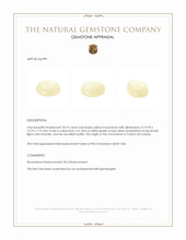 18.72 Ct. Yellow Cabochon Moonstone from Ceylon (Sri Lanka) Appraisal