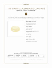 18.72 Ct. Yellow Cabochon Moonstone from Ceylon (Sri Lanka) Scan Report