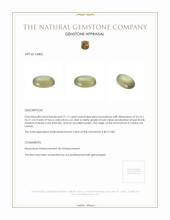 21.17 Ct. Cabochon Moonstone from Ceylon (Sri Lanka) Appraisal