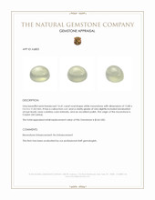 16.41 Ct. Cabochon Moonstone from Ceylon (Sri Lanka) Appraisal