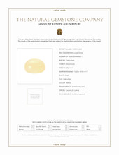 14.16 Ct. Yellow Cabochon Moonstone from Ceylon (Sri Lanka) Scan Report