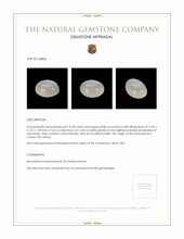 10.20 Ct. White Cabochon Moonstone from Ceylon (Sri Lanka) Appraisal