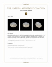 10.20 Ct. Cabochon Moonstone from Ceylon (Sri Lanka) Appraisal