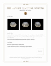 10.74 Ct. White Cabochon Moonstone from Ceylon (Sri Lanka) Appraisal