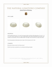 11.34 Ct. Cabochon Moonstone from Ceylon (Sri Lanka) Appraisal