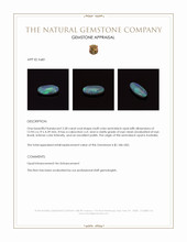 2.28 Ct. Multi Color Cabochon Semi-Black Opal from Australia Appraisal