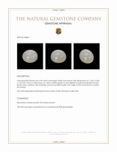 6.49 Ct. White Cabochon Moonstone from Ceylon (Sri Lanka) Appraisal