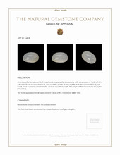 8.70 Ct. White Cabochon Moonstone from Ceylon (Sri Lanka) Appraisal