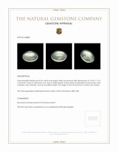 8.70 Ct. White Cabochon Moonstone from Ceylon (Sri Lanka) Appraisal