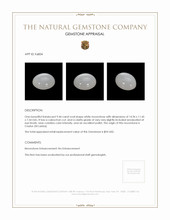 9.44 Ct. White Cabochon Moonstone from Ceylon (Sri Lanka) Appraisal